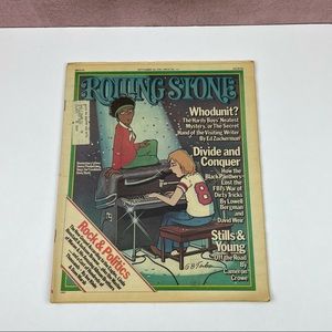 Vintage Rolling Stone Magazine Rock And Politics Black Panthers Sept. 9, 1976